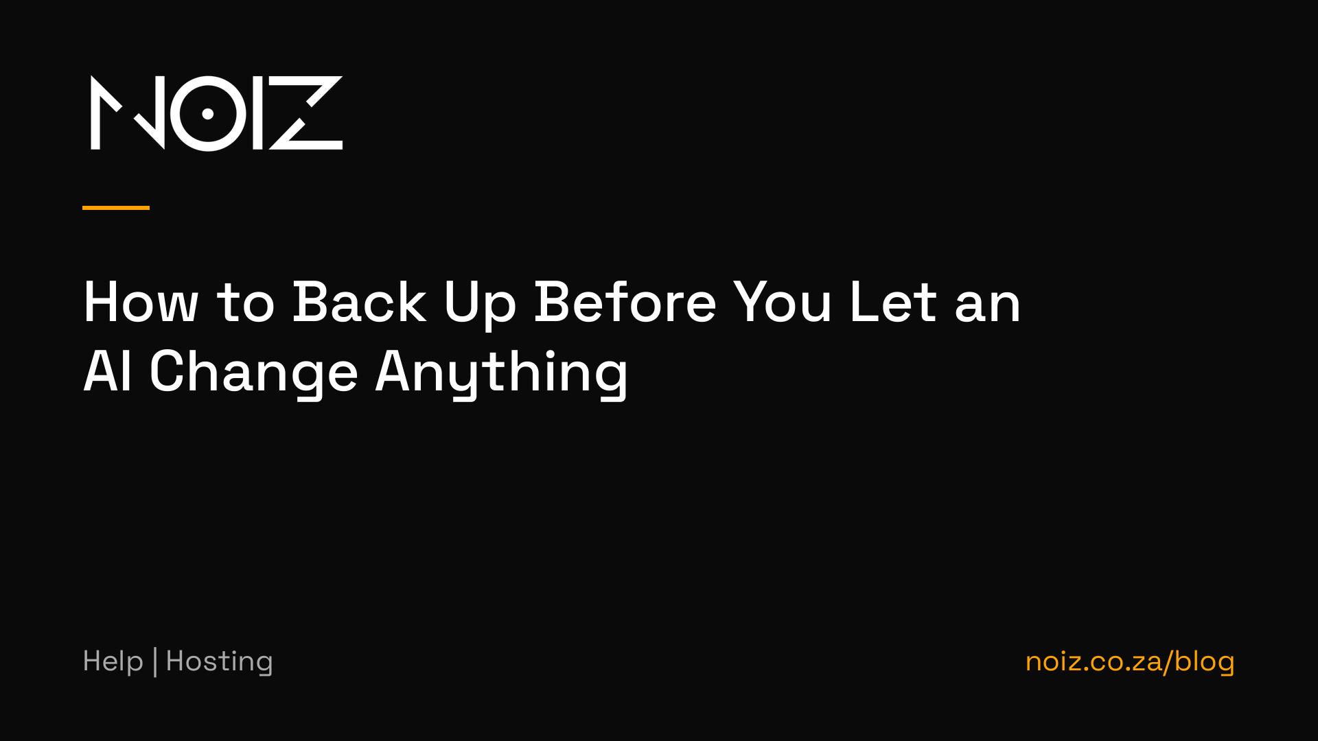 How to Back Up Before You Let an AI Change Anything