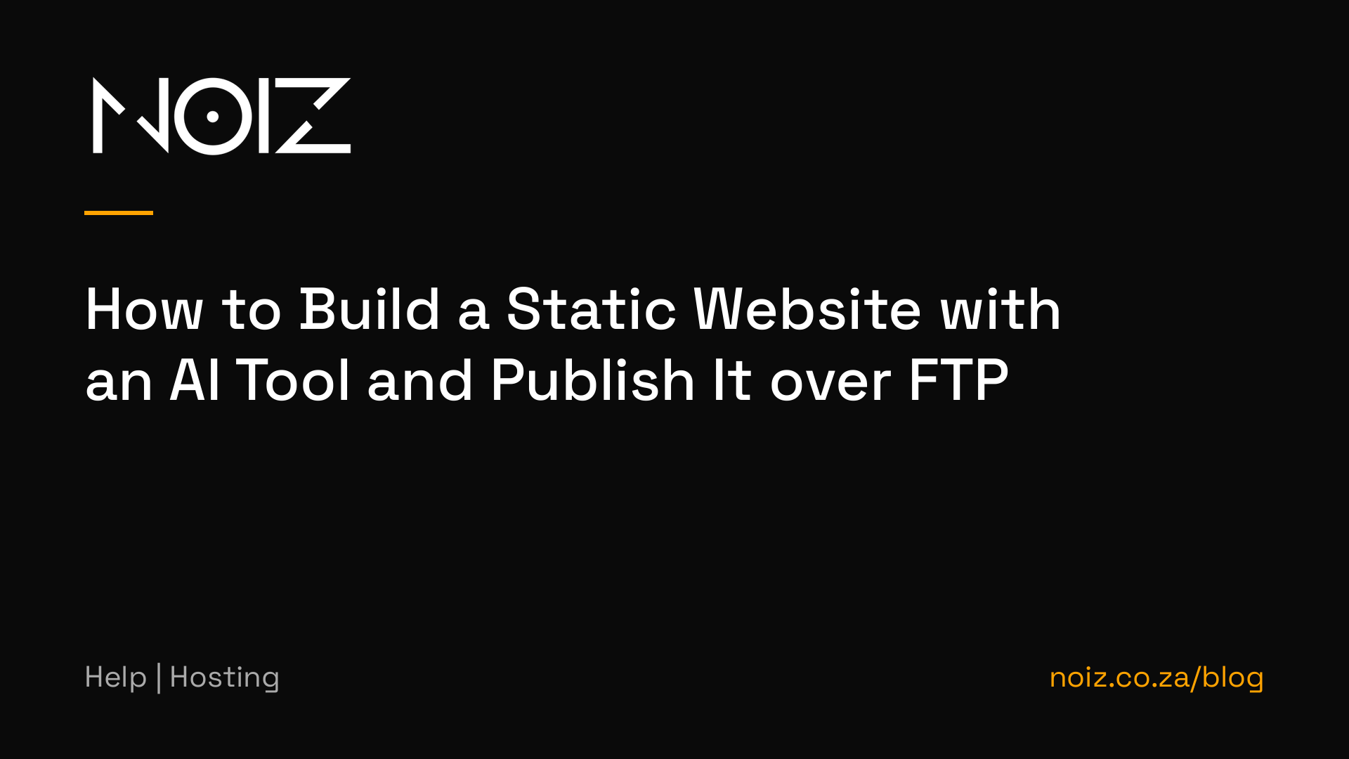 How to Build a Static Website with an AI Tool and Publish It over FTP