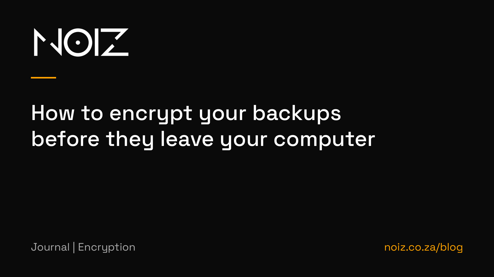 How to encrypt your backups before they leave your computer