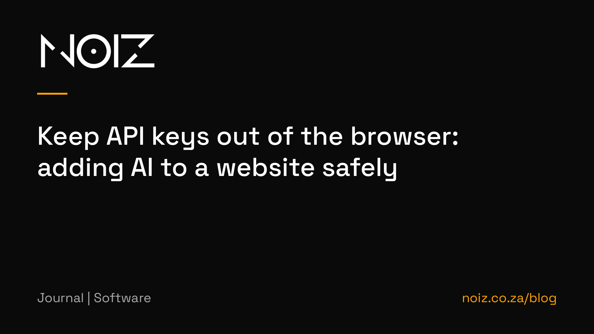 Keep API keys out of the browser: adding AI to a website safely