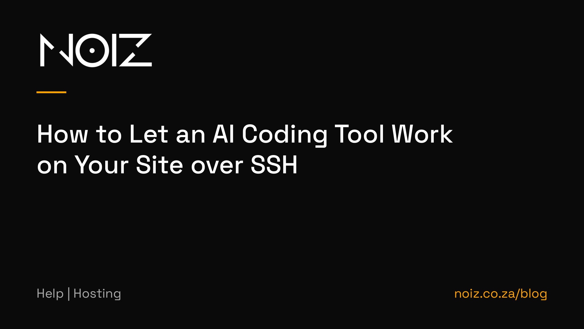 How to Let an AI Coding Tool Work on Your Site over SSH