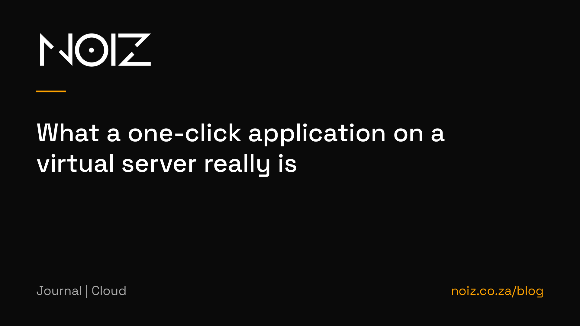 What a one-click application on a virtual server really is
