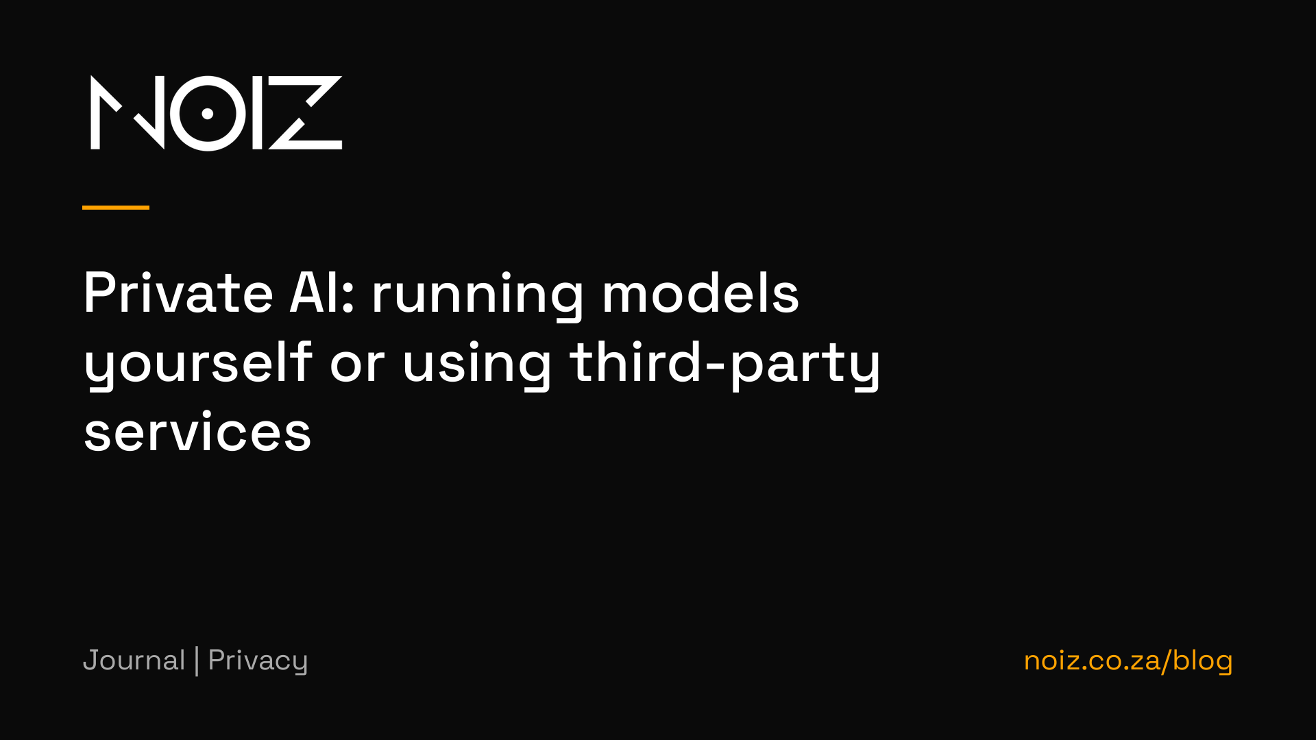 Private AI: running models yourself or using third-party services