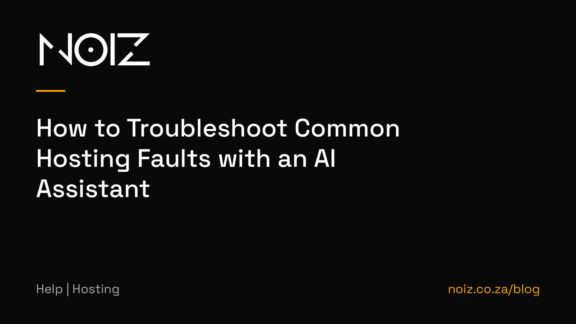 How to Troubleshoot Common Hosting Faults with an AI Assistant