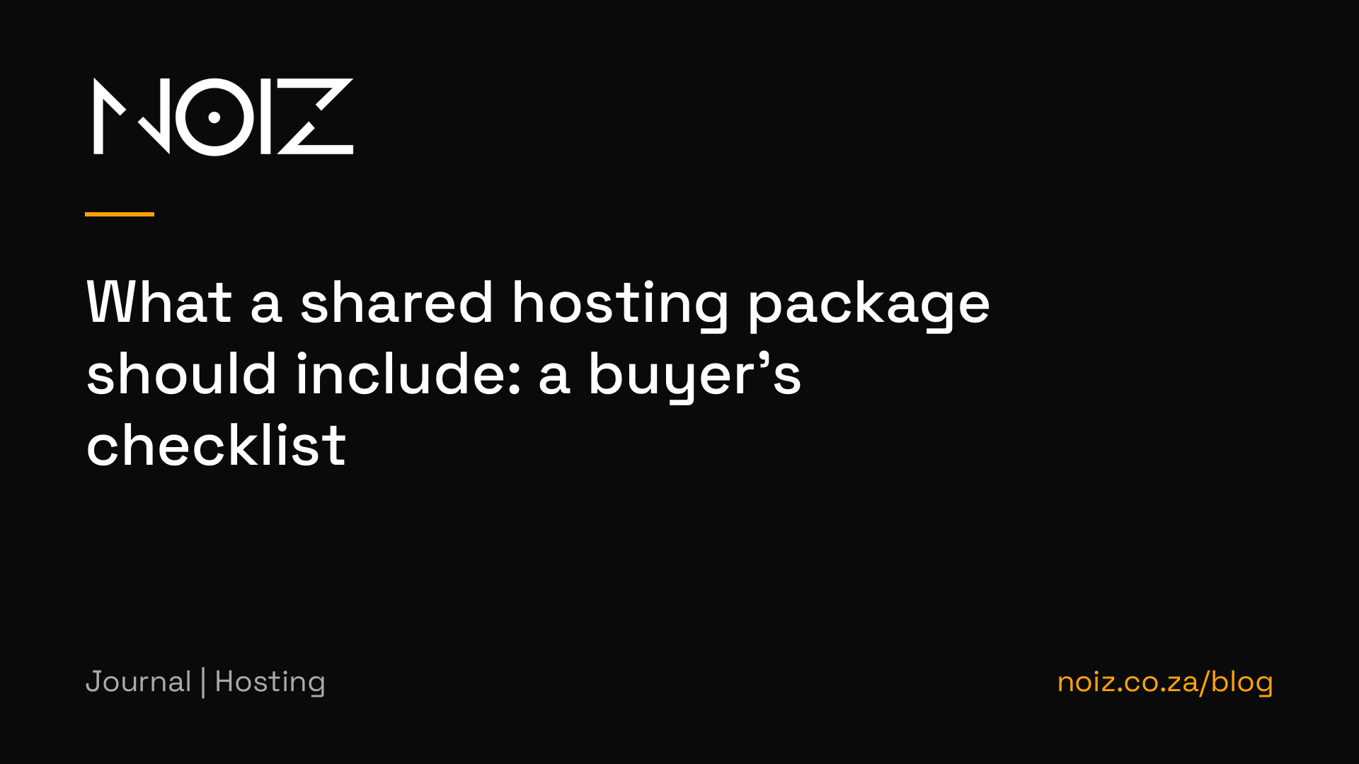 What a shared hosting package should include: a buyer's checklist