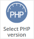 The Select PHP version icon in the Extra Features section of the DirectAdmin dashboard